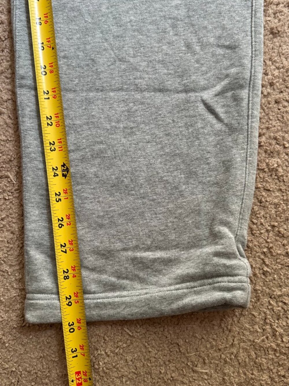 Nike Sweatpants Mens Medium (32x30) Straight Leg Grey Pockets Mid Rise - Picture 11 of 14